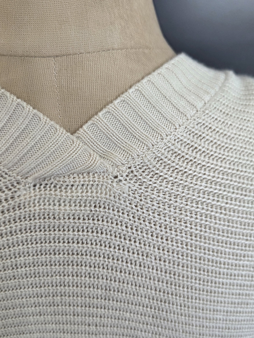 Garage Open-Front Cream Knit Cardigan for Women - Picture 5 of 6